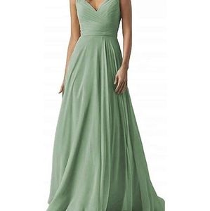 Sage green bridesmaid dress